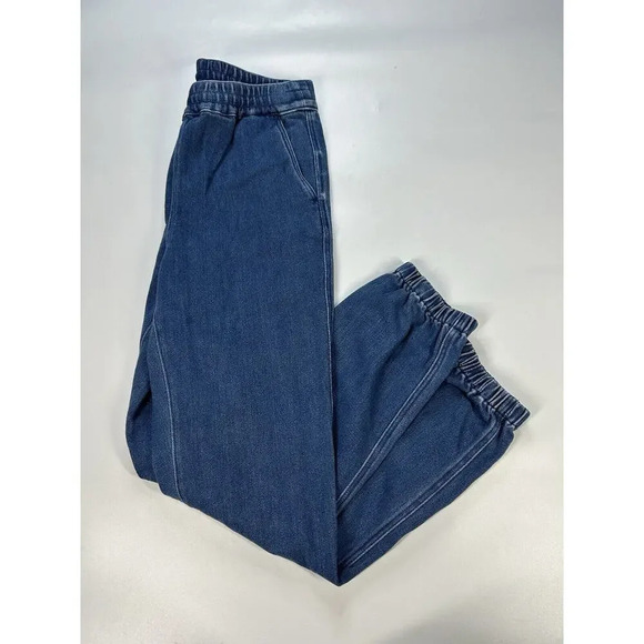 J Crew Pants Womens Small Tall Jean Joggers Medium Wash Denim Stretch Comfort - Picture 1 of 10